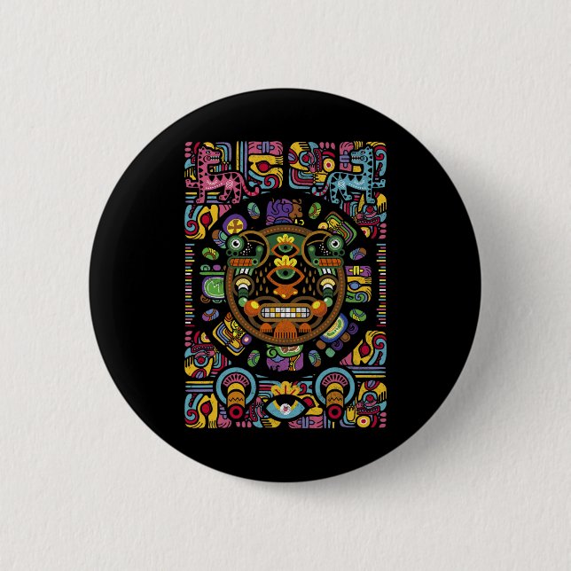 Badge Rond 5 Cm Voyage Pérou Lima Machu Picchu Cusco Vacances Souv (Devant)