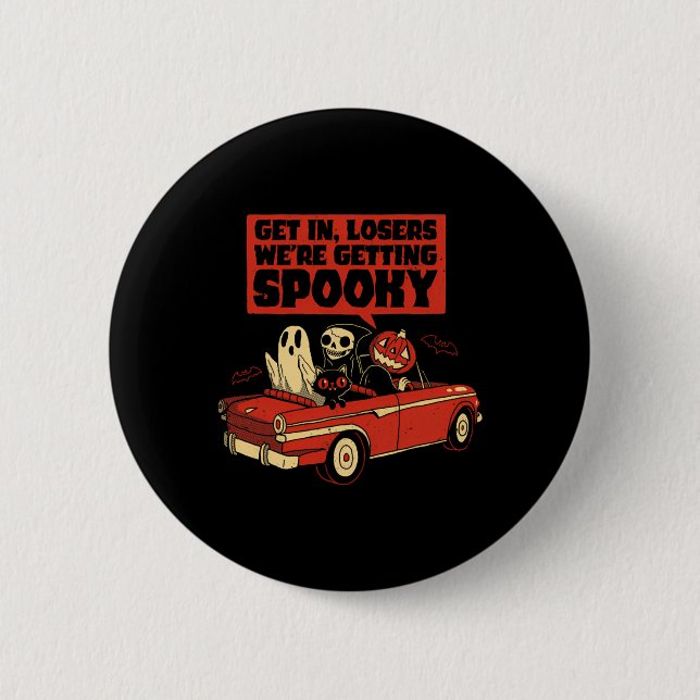 Badge Rond 5 Cm Voyage Se Éffrayant - Halloween (Devant)