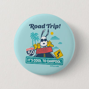 Badge Rond 5 Cm Voyage sur route   cacahuètes C'est Cool au covoit