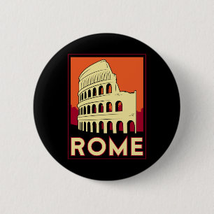 Badge Rond 5 Cm voyage vintage de l'Europe de Colisé de Rome