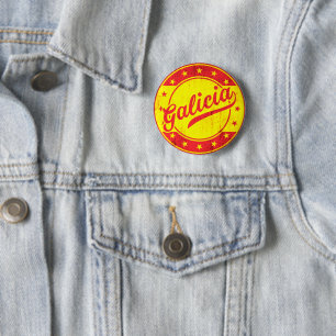 Badge Rond 5 Cm Voyageur mondial - Galice, Espagne