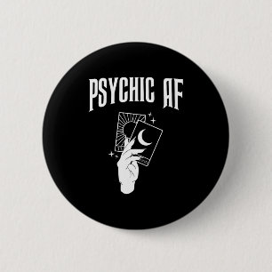 Badge Rond 5 Cm Voyante Af Drôle Nouvel Âge Occulte Tarot Clairvoy