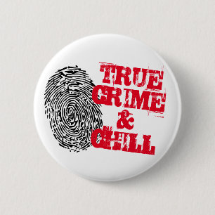 Badge Rond 5 Cm Vrai Crime and Chill netflix drôle d'insigne épi