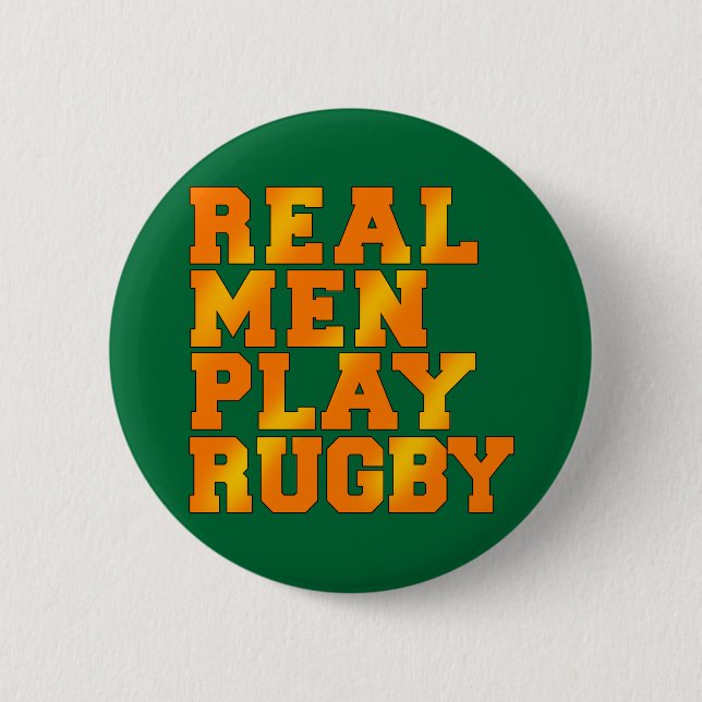 Badge Rond 5 Cm Vrai rugby de jeu d'hommes (Devant)