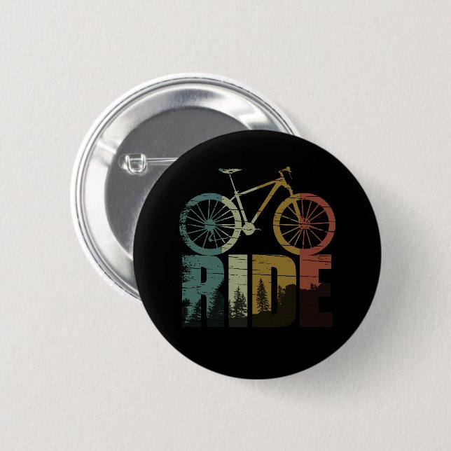 Badge Rond 5 Cm VTT cycliste (Devant & derrière)
