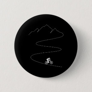 Badge Rond 5 Cm VTT - Cycliste Cavalier Vélo Simple Tra