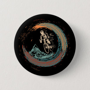 Badge Rond 5 Cm VTT Downhill VTT Vintage VTT Mountain
