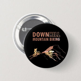 Badge Rond 5 Cm VTT en descente