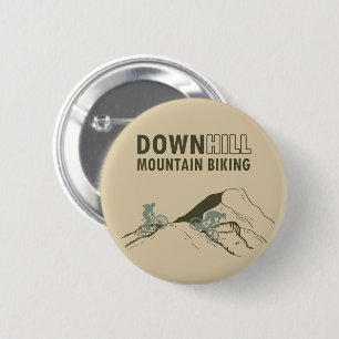 Badge Rond 5 Cm VTT en descente