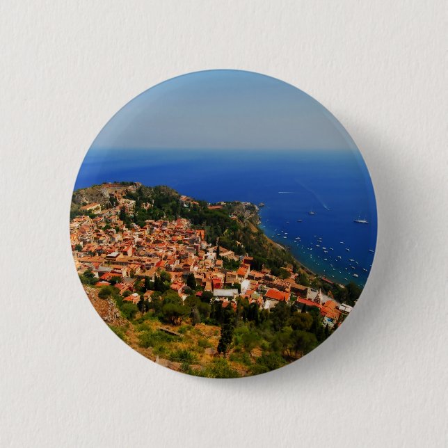 Badge Rond 5 Cm Vue 2 de Taormina (Devant)