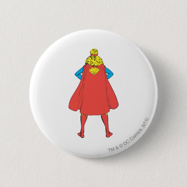 Badge Rond 5 Cm Vue arrière Supergirl (Devant)