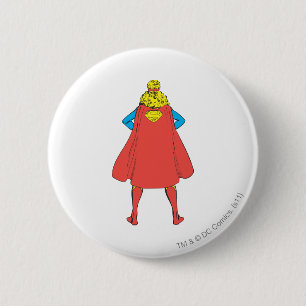 Badge Rond 5 Cm Vue arrière Supergirl