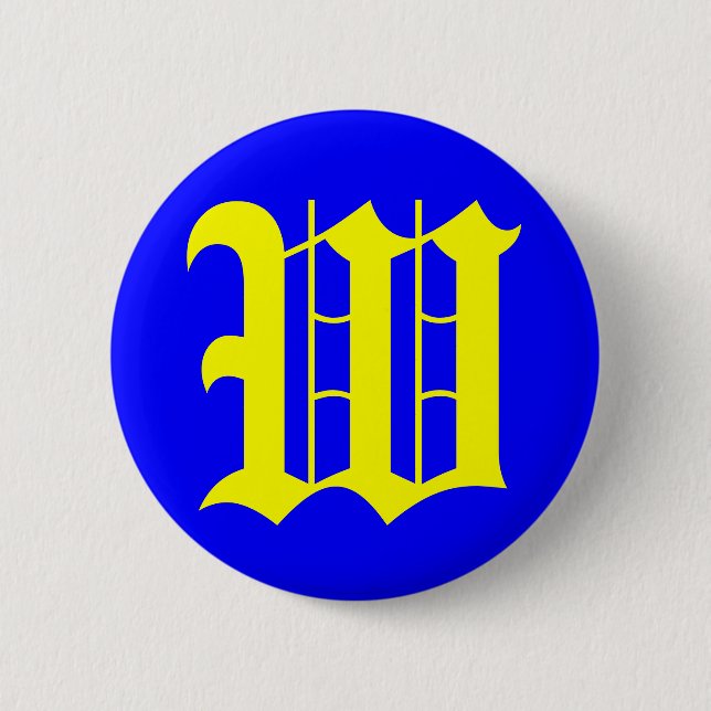 BADGE ROND 5 CM W - ANCIEN ANGLAIS (Devant)
