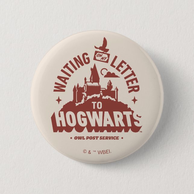 Badge Rond 5 Cm Waiting for my Letter to HOGWARTS™ (Devant)