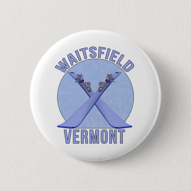 Badge Rond 5 Cm Waitsfield, Vermont (Devant)