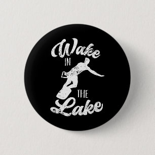 Badge Rond 5 Cm Wakeboard Wake In The Lake Wakeboard Boating Su