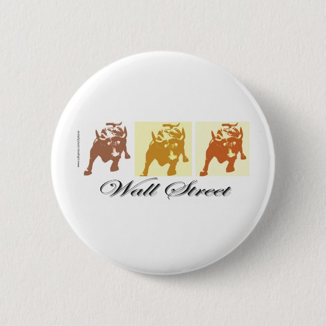 Badge Rond 5 Cm Wall Street (Devant)