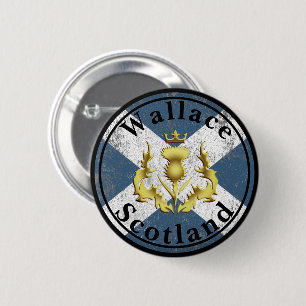 Badge Rond 5 Cm Wallace Crowned Thistle