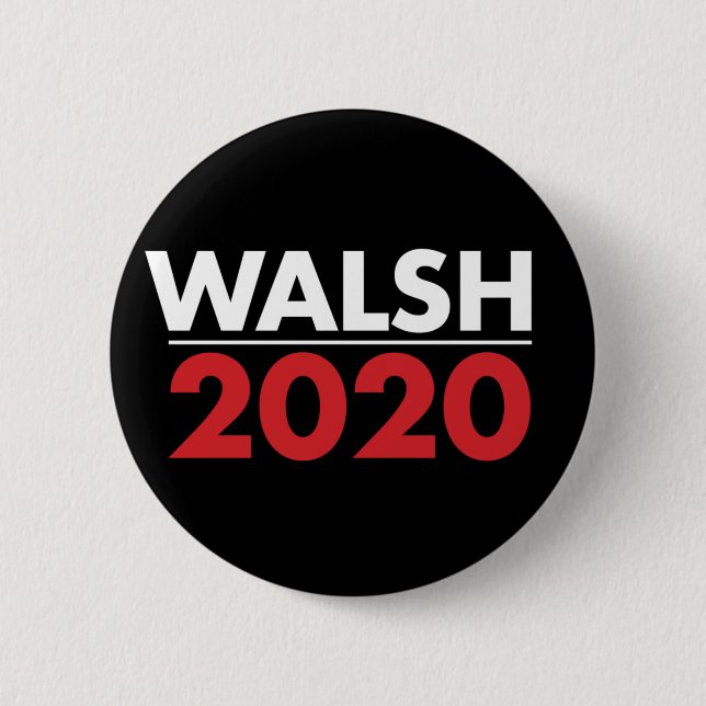 Badge Rond 5 Cm Walsh 2020 (Devant)