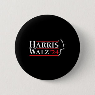 Badge Rond 5 Cm Waltz 2024 Election Cat Lady Kamala Harris Tim Wal