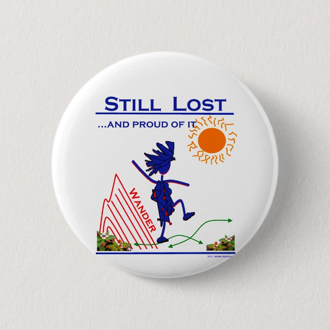 Badge Rond 5 Cm Wander Sill Perdu... Et Fière De Ça ! (Devant)