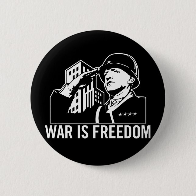 Badge Rond 5 Cm War is Freedom Button (Devant)