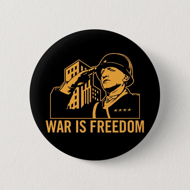 Badge Rond 5 Cm War is Freedom Button (Devant)