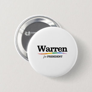 Badge Rond 5 Cm Warren Présidente
