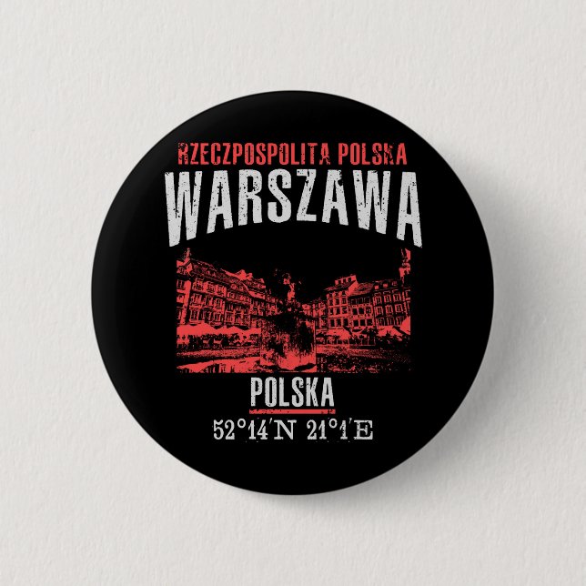 Badge Rond 5 Cm Warszawa (Devant)