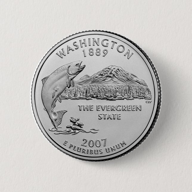 Badge Rond 5 Cm Washington (Devant)
