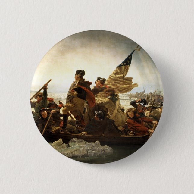 Badge Rond 5 Cm Washington croisant le Delaware (Devant)