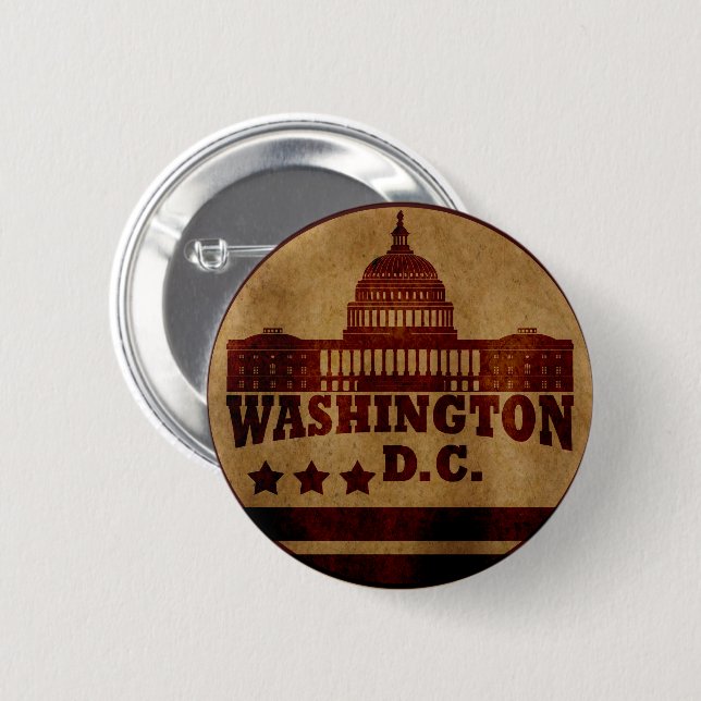 Badge Rond 5 Cm Washington DC (Devant & derrière)