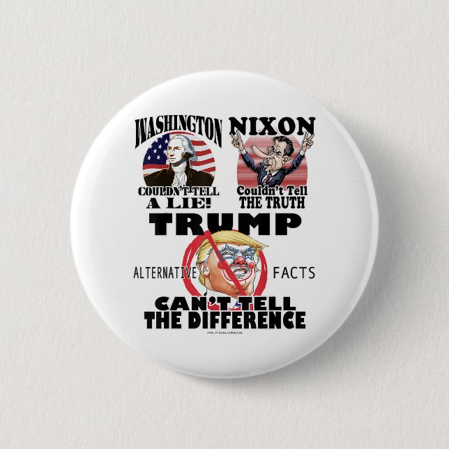 Badge Rond 5 Cm Washington Nixon Dump Trump Lieur (Devant)