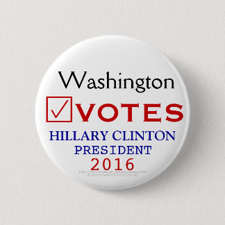 Badge Rond 5 Cm Washington vote le président 2016 de Hillary