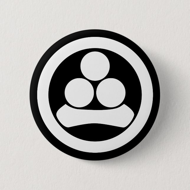 Badge Rond 5 Cm Watanabe étoile dans un cercle (Devant)