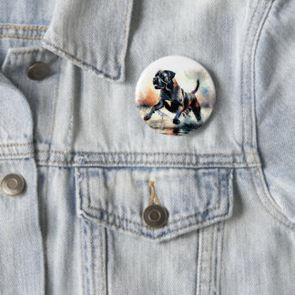 Badge Rond 5 Cm Watercolor Cane Corso dog