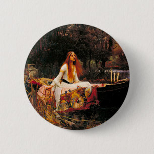 Badge Rond 5 Cm Waterhouse Lady of Shalott