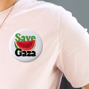 Badge Rond 5 Cm Watermelon Gaza Palestine