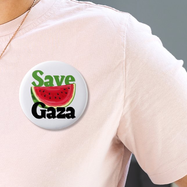 Badge Rond 5 Cm Watermelon Gaza Palestine (Créateur téléchargé)