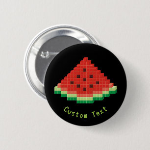 Badge Rond 5 Cm Watermelon Pixel Art