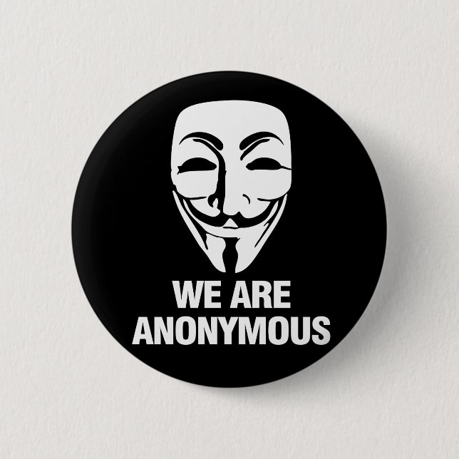 Badge Rond 5 Cm We are Anonymous. (Devant)