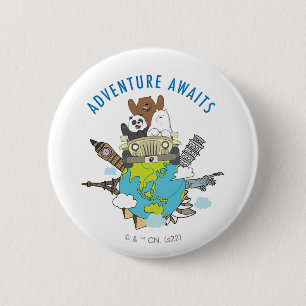 Badge Rond 5 Cm We Bare Bears - Adventure Await