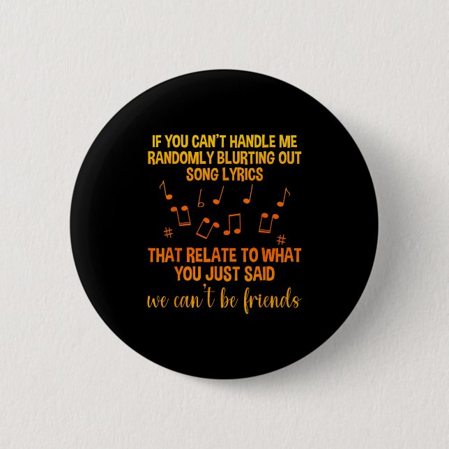 Badge Rond 5 Cm We Can't Be Friends - Uni - Black - Small - School (Devant)