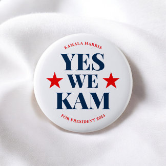 Badge Rond 5 Cm We Kam Kamala Harris Président