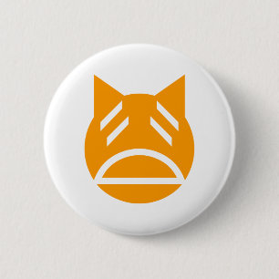 Badge Rond 5 Cm Weary Emoji Cat