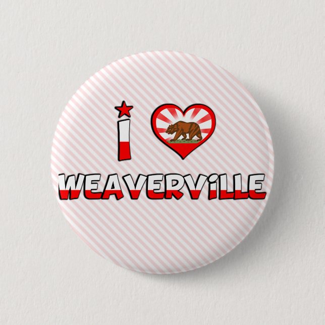 Badge Rond 5 Cm Weaverville, CA (Devant)