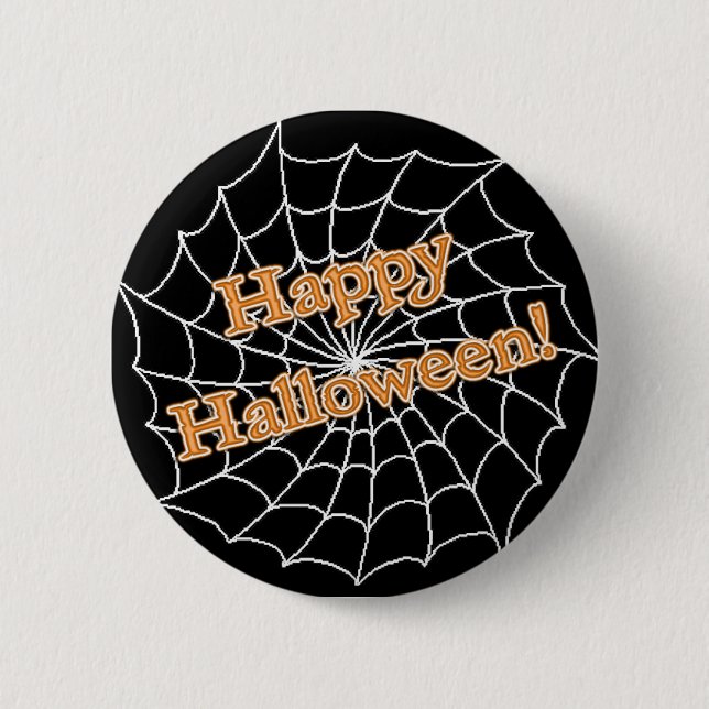 Badge Rond 5 Cm Web heureux de Halloween (Devant)