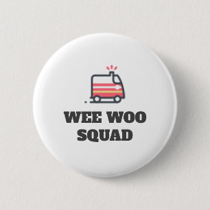 Badge Rond 5 Cm Wee Woo Squad, Ambulance