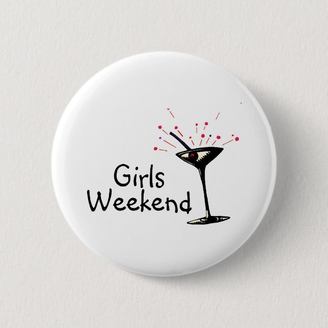 Badge Rond 5 Cm Week-end de filles (Devant)