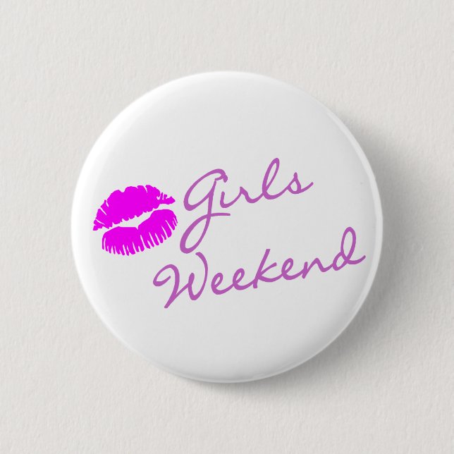 Badge Rond 5 Cm Week-end de filles (Devant)